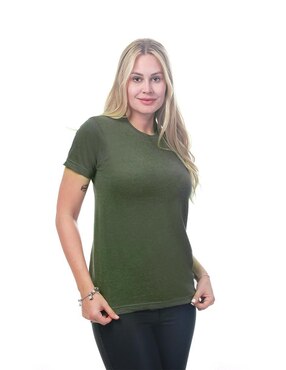 Playera manga corta Indicum Denim Básicos cuello redondo para mujer