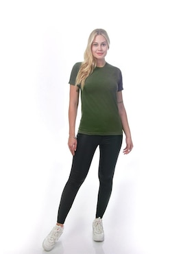 Playera manga corta Indicum Denim Básicos cuello redondo para mujer