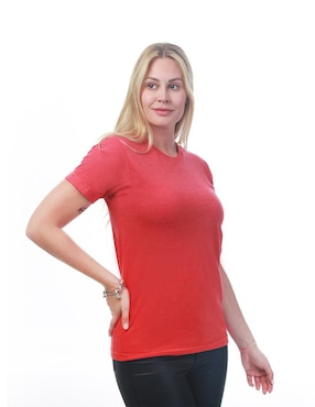 Playera manga corta Indicum Denim Básicos cuello redondo para mujer