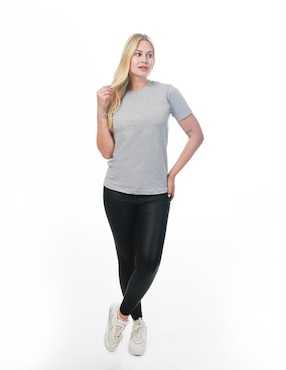 Playera manga corta Indicum Denim Básicos cuello redondo para mujer