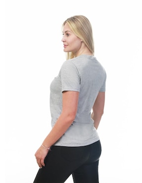 Playera manga corta Indicum Denim Básicos cuello redondo para mujer