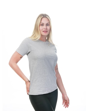 Playera manga corta Indicum Denim Básicos cuello redondo para mujer