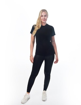 Playera manga corta Indicum Denim Básicos cuello redondo para mujer