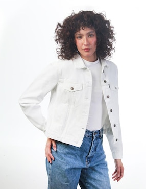 Chamarra denim Indicum Denim de mezclilla para mujer