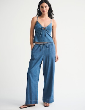 Pantalón Abercrombie & Fitch wide leg para mujer