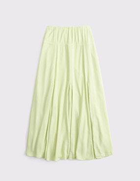 Falda maxi Abercrombie & Fitch cintura alta