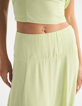 Falda maxi Abercrombie & Fitch cintura alta