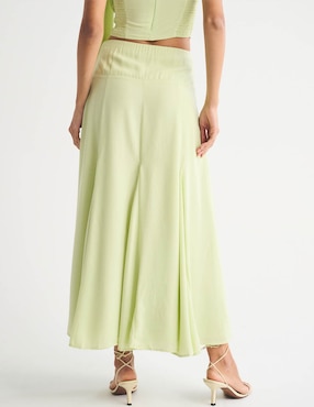 Falda maxi Abercrombie & Fitch cintura alta