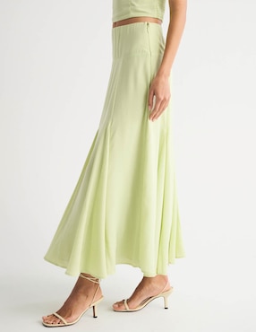 Falda maxi Abercrombie & Fitch cintura alta