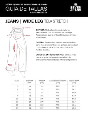 Jeans relaxed wide leg cintura alta Seven Jeans para mujer