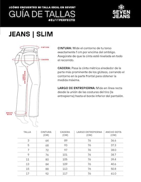 Jeans slim Seven Jeans 4233STOB para mujer