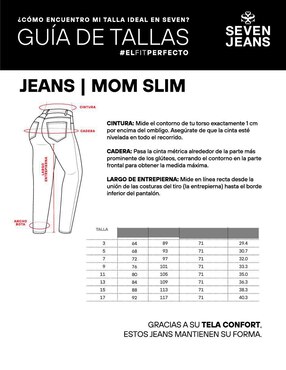 Jeans straight cintura alta Seven Jeans para mujer