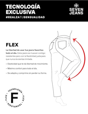 Jeans straight cintura alta Seven Jeans para mujer
