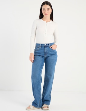 Jeans relaxed amplio cintura alta Abercrombie & Fitch para mujer