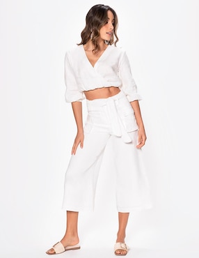 Pantalón coulotte Studio F palazzo para mujer