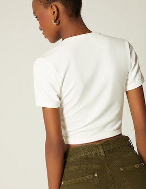 Top Studio F cuello redondo manga corta