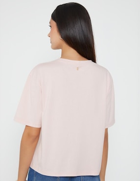 Playera manga corta Studio F cuello redondo para mujer