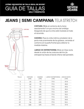 Jeans flare cintura alta Seven Jeans 0070STME Sexy Siluette para mujer