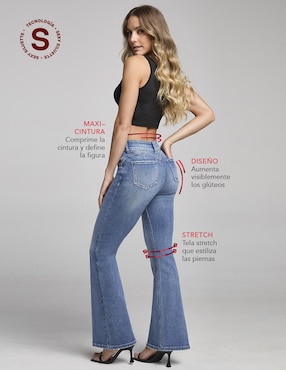 Jeans flare cintura alta Seven Jeans 0070STME Sexy Siluette para mujer