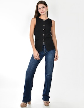 Blusa Roman Fashion sin manga para mujer
