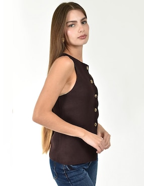 Blusa Roman Fashion sin manga para mujer