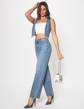 Chaleco Studio F de mezclilla para mujer