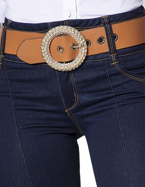 Jeans ultra slim a la cintura Studio F para mujer