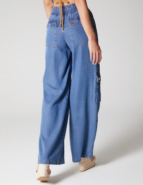 Jeans relaxed palazzo cintura alta Studio F Bulma Safari Mood Repro para mujer