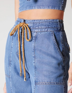 Jeans relaxed palazzo cintura alta Studio F Bulma Safari Mood Repro para mujer