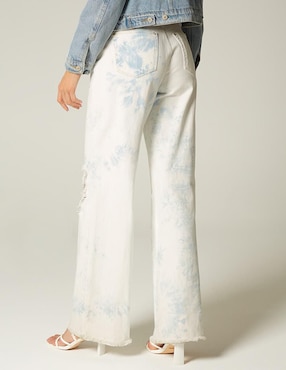Jeans relaxed bota cintura Studio F Clouds Tie Dye para mujer