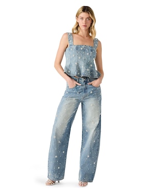 Top Steve Madden cuello halter escote cuadrado tirante ancho