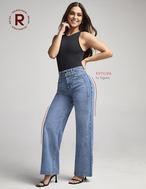 Jeans wide leg cintura alta Seven Jeans 4232STOB para mujer