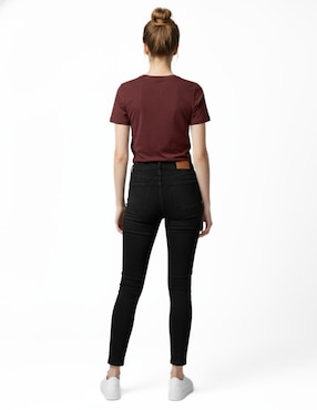 Set playera manga corta Indicum Denim cuello redondo para mujer