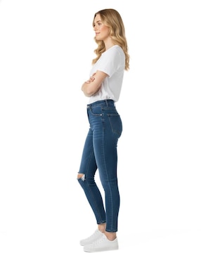 Set playera manga corta Indicum Denim cuello redondo para mujer