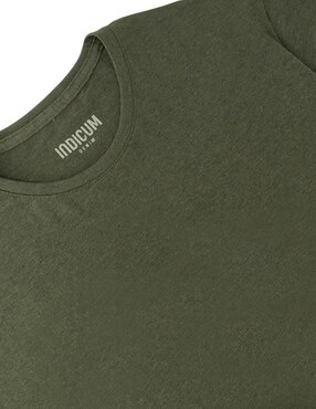 Set playera manga corta Indicum Denim cuello redondo para mujer