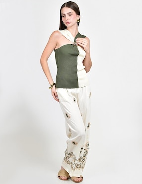 Blusa Roman Fashion sin manga para mujer