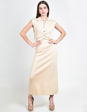 Vestido crop casual Roman Fashion para mujer
