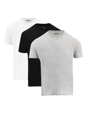 Set playera manga corta Indicum Denim cuello redondo para mujer