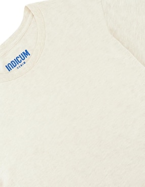 Set playera manga corta Indicum Denim cuello redondo para mujer