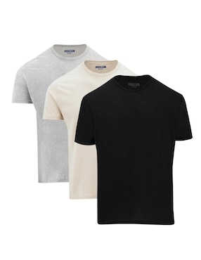 Set playera manga corta Indicum Denim cuello redondo para mujer