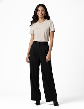 Set playera manga corta Indicum Denim cuello redondo para mujer