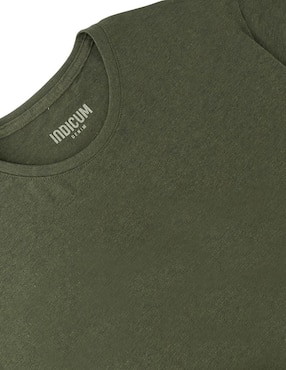 Set playera manga corta Indicum Denim cuello redondo para mujer