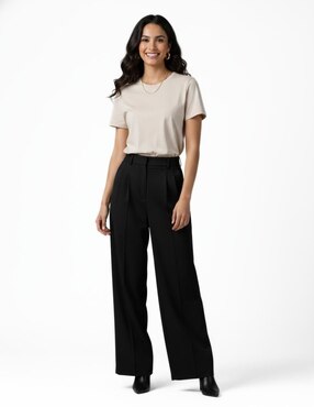 Set playera manga corta Indicum Denim cuello redondo para mujer