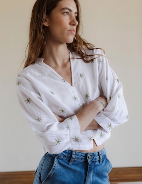 Blusa Renatta&Go manga 3/4 para mujer