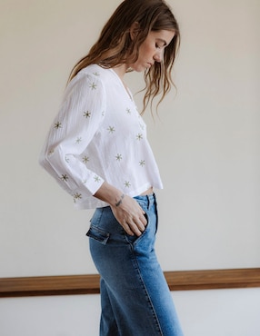 Blusa Renatta&Go manga 3/4 para mujer