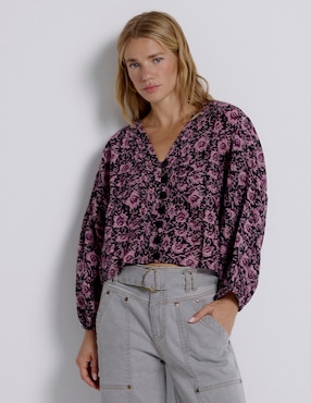 Blusa Renatta&Go manga larga para mujer