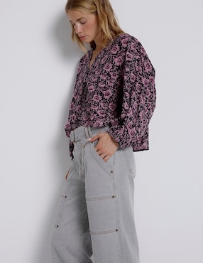 Blusa Renatta&Go manga larga para mujer