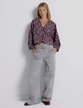Blusa Renatta&Go manga larga para mujer