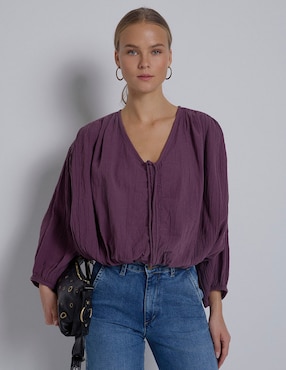 Blusa Renatta&Go manga larga para mujer
