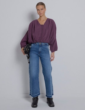 Blusa Renatta&Go manga larga para mujer